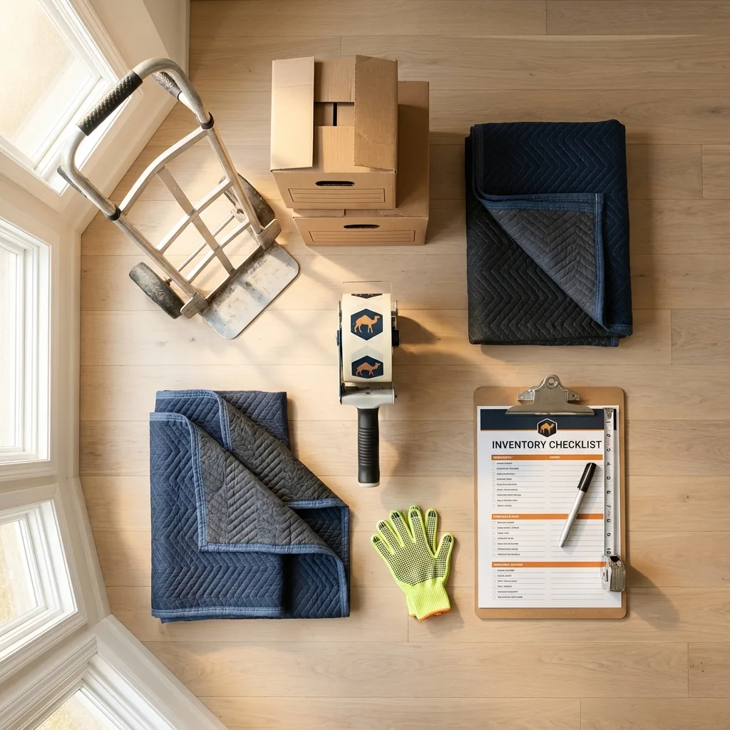 Professional moving supplies and packing materials layout for New Holland residential relocations